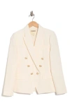 L'agence Kenzie Double Breasted Blazer In Neutral