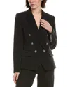 L'agence Kenzie Double-breasted Blazer In Black