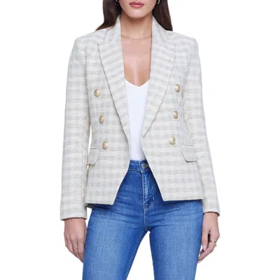 L'agence Kenzie Double Breasted Blazer In Multi