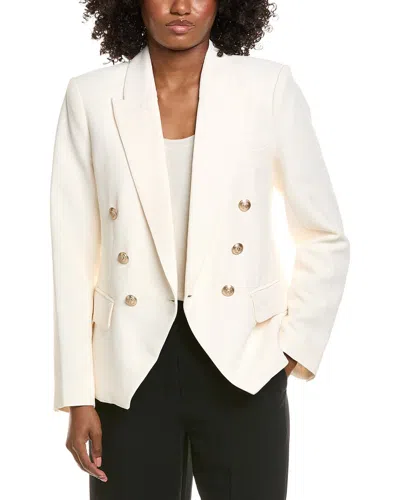 L'agence Kenzie Double-breasted Blazer In White