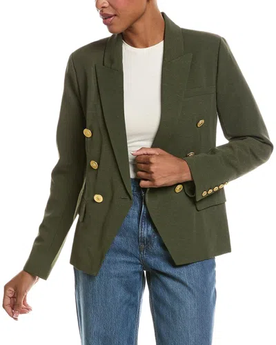 L'agence Kenzie Double-breasted Blazer In Green