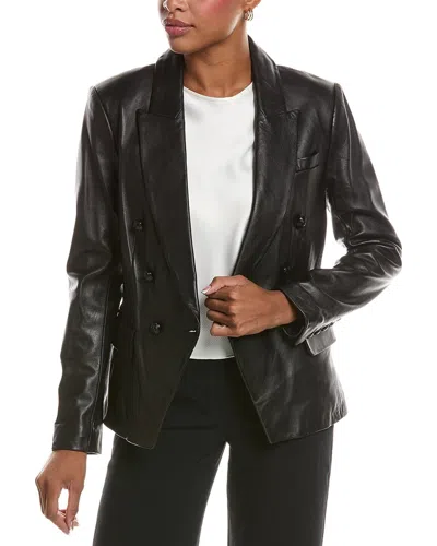 L'agence Kenzie Leather Blazer
