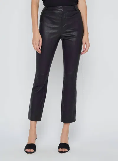 L'agence Ketra Baby Bootcut Leather Trousers In Black