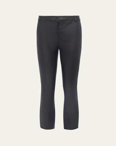L'agence Ketra Baby Bootcut Leather Trousers In Black