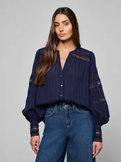 L'agence Kiera Blouse In Blue