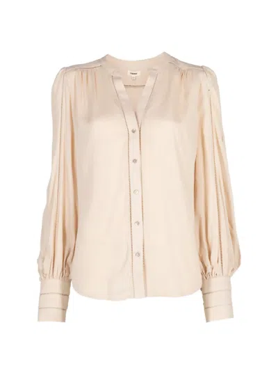 L'agence Kiera Ladder-trim Blouse In Neutral