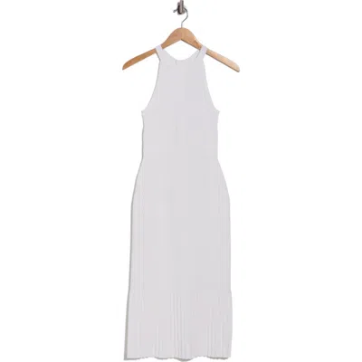 L'agence Kim Pleat Hem Knit Dress In White