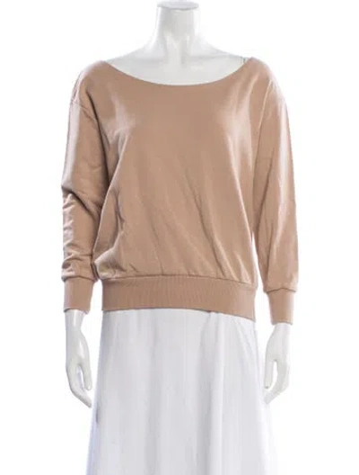 Pre-owned L'agence Kimora Scoop Neck Sweater In Neutral