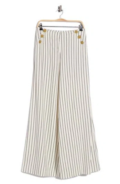 L'agence Kingston Pinstriped Wide Leg Pants