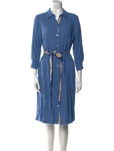 Pre-owned L'agence Knee-length Dress In Blue