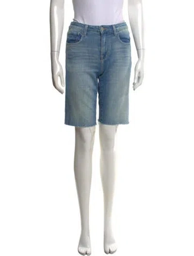 Pre-owned L'agence Knee-length Shorts In Blue