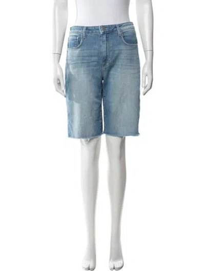 Pre-owned L'agence Knee-length Shorts In Blue