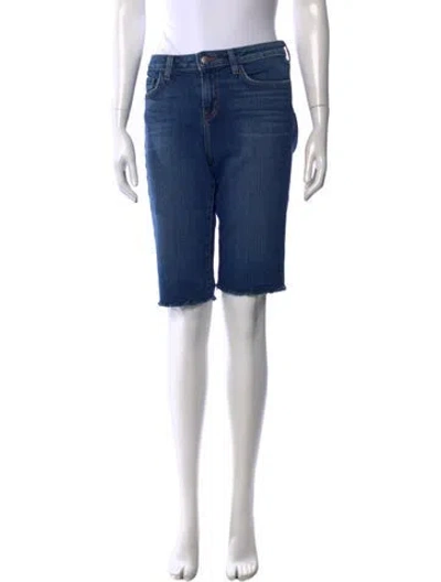 Pre-owned L'agence Knee-length Shorts In Blue
