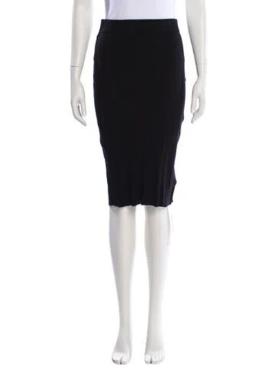 Pre-owned L'agence Knee-length Skirt In Black