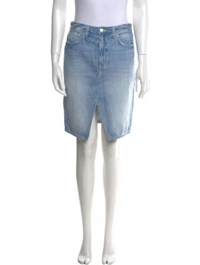 Pre-owned L'agence Knee-length Skirt In Blue