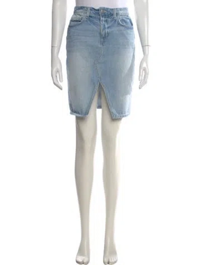Pre-owned L'agence Knee-length Skirt In Blue