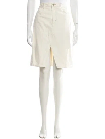 Pre-owned L'agence Knee-length Skirt In Neutral