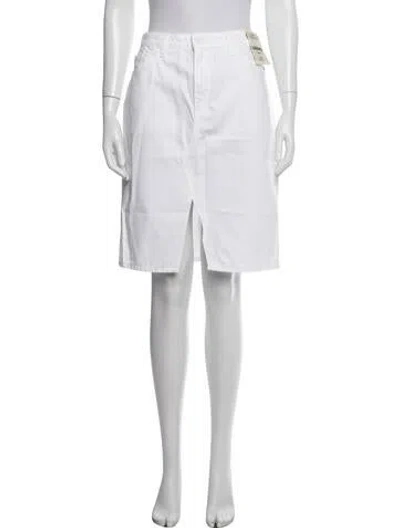 Pre-owned L'agence Knee-length Skirt In White