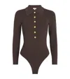 L'agence Knitted Elisabetta Bodysuit In Brown