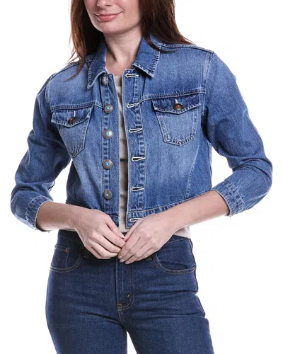 L'agence Koda Crop Denim Jacket In Blue