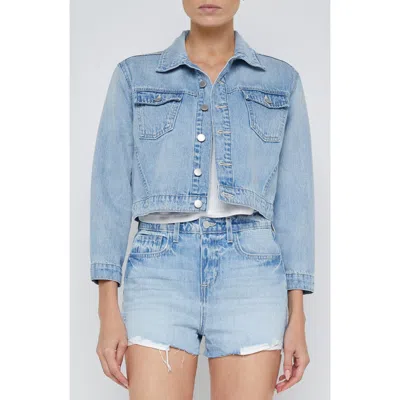 L'agence Koda Crop Denim Jacket In Fontana