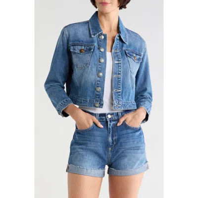 L'agence Koda Crop Denim Jacket In Woodrow