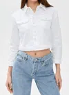 L'agence Koda Cropped Jacket In Blanc In White
