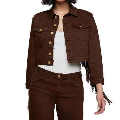 L'agence Koda Fringe Jacket In Brown