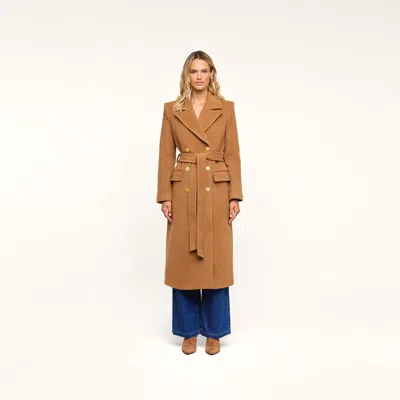 L'agence Kolina Long Coat In Soft Cognac