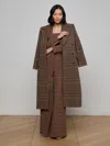 L'agence Kolina Plaid Long Coat In Multi