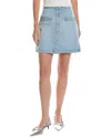L'agence Kris Button Front Mini Skirt In Blue