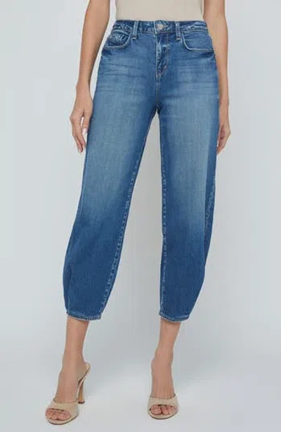 L'agence Krista High Waist Crop Taper Leg Jeans In Brown