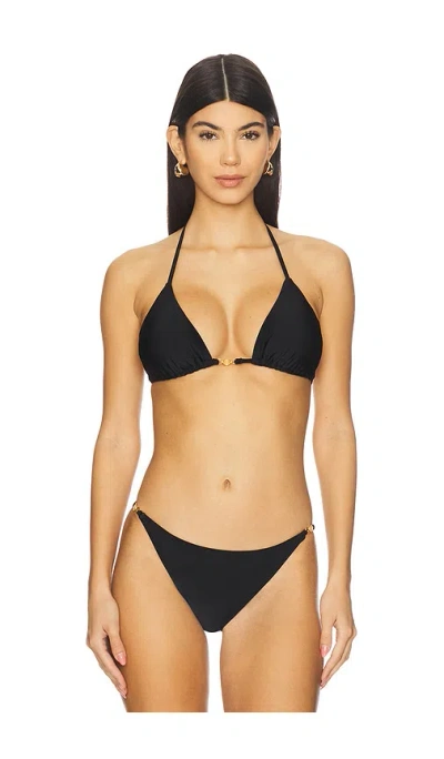 L'agence Kristin Triangle Bikini Top In Black