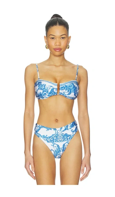 L'agence Krysta Bikini Top In Blue