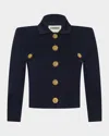 L'agence Kumi Cropped Fitted Jacket In Black