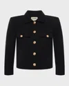 L'agence Kumi Cropped Fitted Jacket In Blue