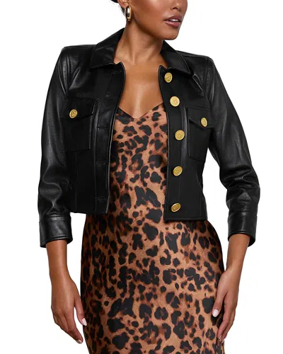 L'AGENCE L'AGENCE KUMI CROPPED LEATHER JACKET