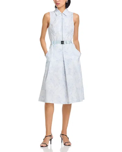 L'agence Kylo Belted Shirt Dress In Blue