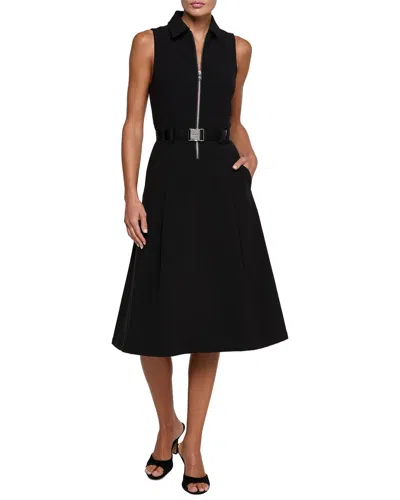 L'agence Kylo Belted Shirt Dress In Black