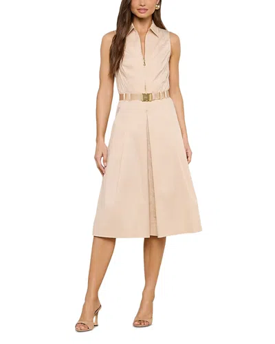 L'agence Kylo Belted Shirtdress In Neutral