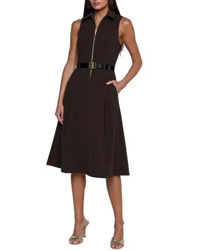 L'agence Kylo Midi Dress In Brown