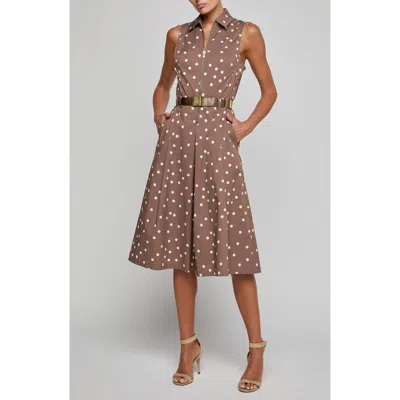 L'agence Kylo Polka Dot Belted Shirtdress In Multi