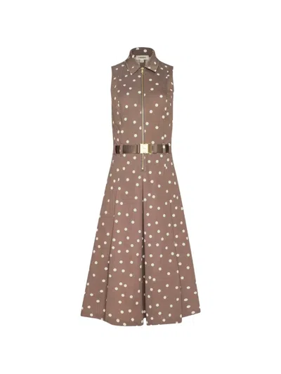L'agence Kylo Polka Dot Belted Shirtdress In Multi
