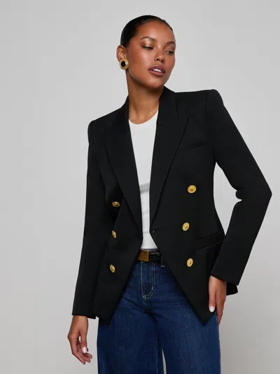 L'agence Kyomi Double-breasted Blazer In Black