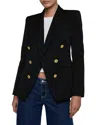 L'agence Double-breasted Oversized Blazer In Black