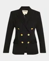 L'agence Double-breasted Oversized Blazer In Black