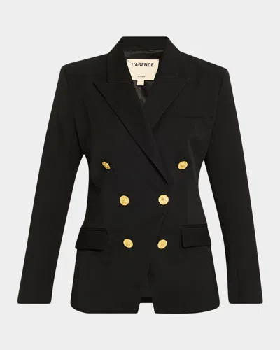L'agence Kyomi Double-breasted Blazer In Black