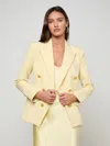 L'agence Kyomi Double-breasted Blazer In Yellow