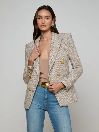 L'agence Kyomi Tweed Blazer In Gray