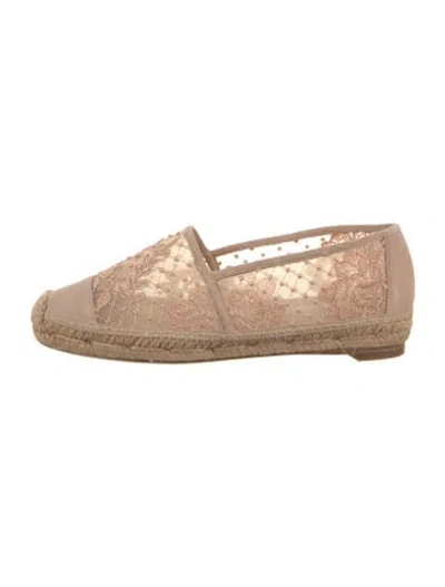Pre-owned L'agence Lace Lace Pattern Espadrilles In Neutrals